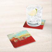 Alaskan Abstrakt Rechteckiger Pappuntersetzer (Vor Ort)