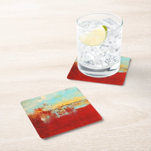 Alaskan Abstrakt Rechteckiger Pappuntersetzer (Vor Ort)