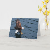 Alaskan Adler im Wasser Karte (Gelbe Blume)
