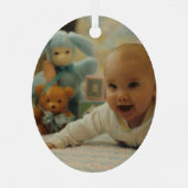 Alaskan Baby Boy Future Pilot Geburtsaufzeichnung Ornament Aus Metall (Rückseite)