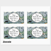 Alaskan Baby Boys Geburtsakte Rechteckiger Aufkleber (Blatt)