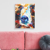 Alaskan Bear Canvas Print "In the Bears Gaze Leinwanddruck (Insitu (Wohnzimmer))