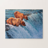 Alaskan Bear Fishing, Jigsaw Puzzle (Horizontal)