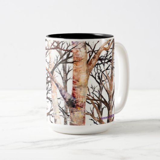 Alaskan Birch Trees 15oz Tasse (VorderseiteRechts)