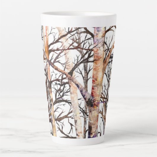 Alaskan Birch Trees 17oz Latte Tasse (Vorderseite)