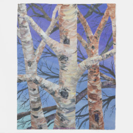 Alaskan Blue Birch Fleece Blanket