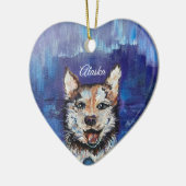 Alaskan Borealis Herzstück Keramik Ornament_ALASKA Ornament (Links)