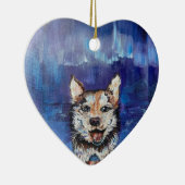 Alaskan Borealis Pup Keramik Ornament (Rechts)
