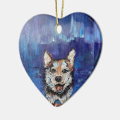 Alaskan Borealis Pup Keramik Ornament (Links)