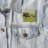 Alaskan Brown Bären Sow und drei Cubs, Ursus Button (Beispiel)