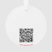 Alaskan Chick acrylic ornament w/QR_no Holid (Rückseite)