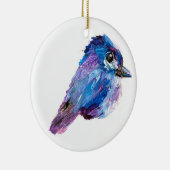 Alaskan Chick Keramik Ornament mit QR_no Namensabw (Rechts)