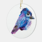 Alaskan Chick Keramik Ornament mit QR_no Namensabw (Links)