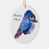 Alaskan Chick Keramik Ornament w/QR_no Holid (Rechts)