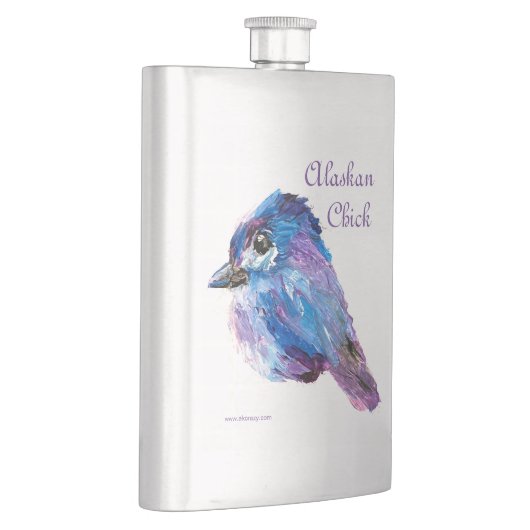 Alaskan Chick klassische Flasche Flachmann (Rechts)