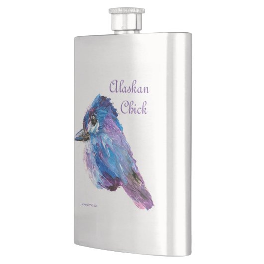 Alaskan Chick klassische Flasche Flachmann (Links)