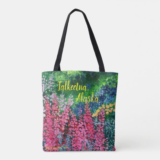 Alaskan Chick Leinwand Tote Bag_ Fireweed_Marnie Tasche (Rückseite)