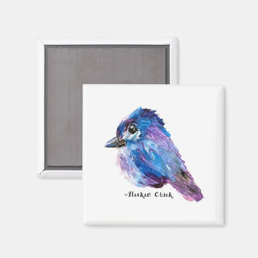 Alaskan Chick Magnet (Vorderseite/Rückseite)