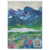 Alaskan Chick mit Alaskan Berge Zwischenablage Klemmbrett (Rückseite)