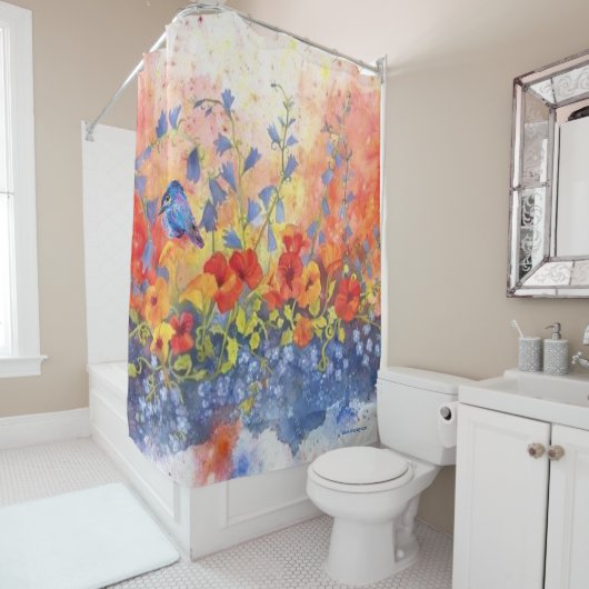 Alaskan Chick mit Petunia Party Duschvorhang (Beispiel)