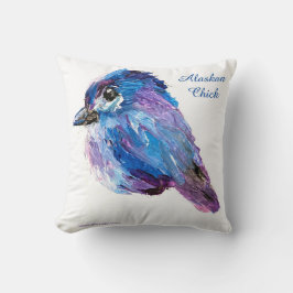 Alaskan Chick Polyester Throw Kissen