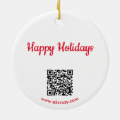 Alaskan Chick Round Keramik Ornament_QR Keramik Ornament (Hinten)