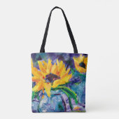 Alaskan Chick / Sonnenblume Leinwand Tote Tasche (Rückseite)