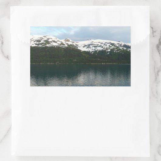 Alaskan Coast in Dusk Rechteckiger Aufkleber (Tasche)