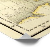 Alaskan Coast Map Poster (Ecke)