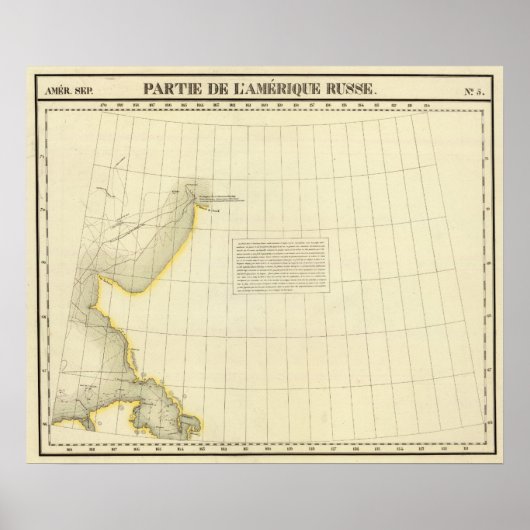 Alaskan Coast Map Poster (Vorne)