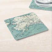 Alaskan Coastal Map Untersetzer (angewinkelt)