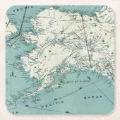 Alaskan Coastal Map Untersetzer (Vorderseite)