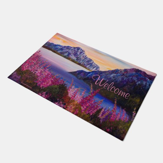 Alaskan Cotton Candy Mountain Doormat Fußmatte (Schrägansicht)