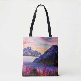 Alaskan Cotton Candy Sunset Tote Bag w_ALASKA Tasche
