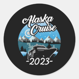 Alaskan Cruise 2023 Kreuzfahrt nach Alaska 2023 Runder Aufkleber