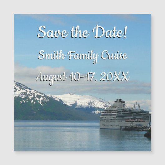 Alaskan Cruise Save the Date Magnetkarte (Vorderseite)