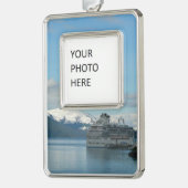 Alaskan Cruise Vacation Travel Fotografie Rahmen-Ornament Silber (Links)