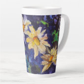 Alaskan Daisies Latte Coffee Tasse (Rechte Ecke)