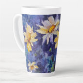 Alaskan Daisies Latte Coffee Tasse (Linke Ecke)