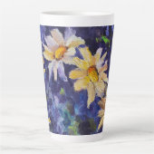 Alaskan Daisies Latte Coffee Tasse (Vorderseite)