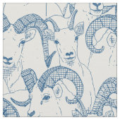 Alaskan Dall Schafe Klassik Blue Perle Stoff (Nahaufnahme)