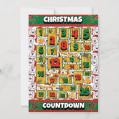 Alaskan Dog Countdown Weihnachtskalender Feiertagskarte (Vorderseite)