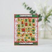 Alaskan Dog Countdown Weihnachtskalender Feiertagspostkarte (Stehend Vorderseite)