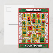 Alaskan Dog Countdown Weihnachtskalender Feiertagspostkarte (Vorne/Hinten)