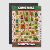 Alaskan Dog Countdown Weihnachtskalender Magnetkarte (Vorne/Hinten)