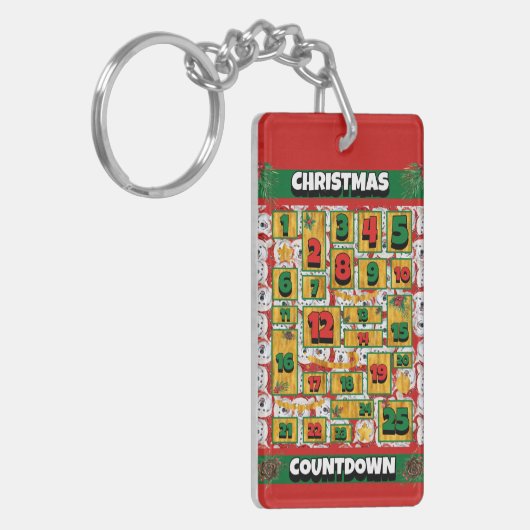 Alaskan Dog Countdown Weihnachtskalender Schlüsselanhänger (Vorderseite links)