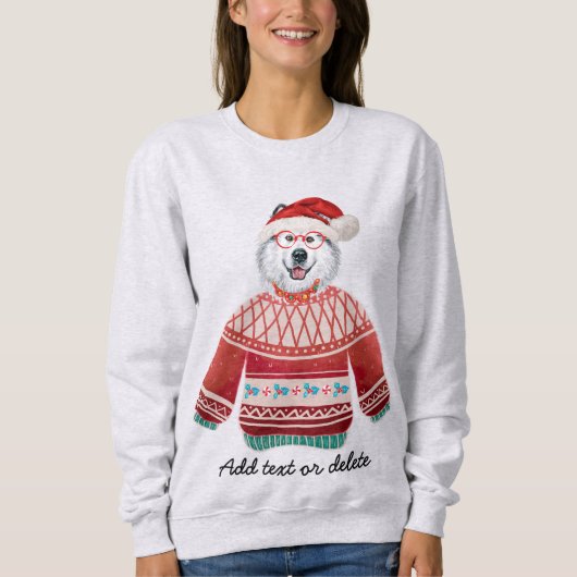 Alaskan Dog Ugly Christmas Dog Mama Sweatshirt (Vorderseite)