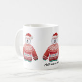Alaskan Dog Weg Ugly Sweater Xmas Hund Lover Kaffeetasse (Vorderseite Links)