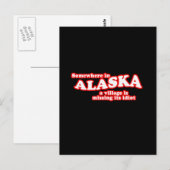 Alaskan-Dorfidiot Postkarte (Vorne/Hinten)