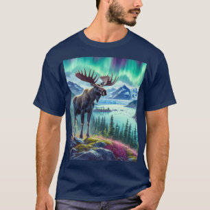 Alaskan-Elch-Nordlichter Herren T-Shirt